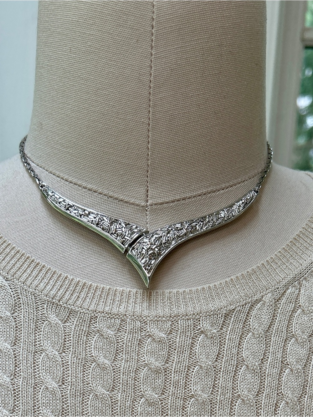 Vintage Trifari Chevron Choker Necklace
